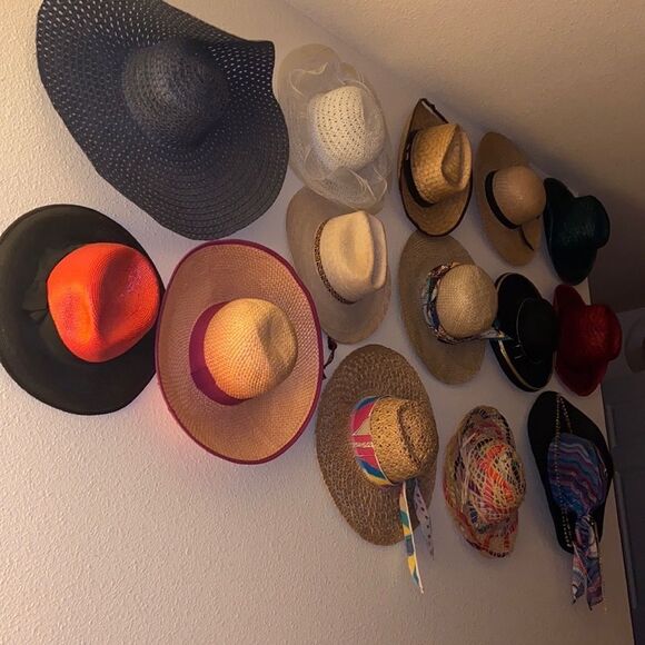 Vintage Rainbow Homage Sun Hat With Gros Grain Women Hat Made In Italy - Picture 11 of 11